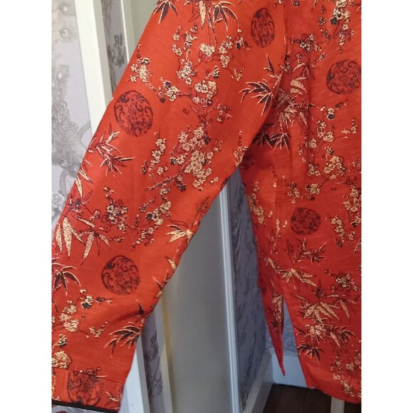 The Tog Shop Red/Black Asian Style Blouse 14 NWT - Picture 4 of 16